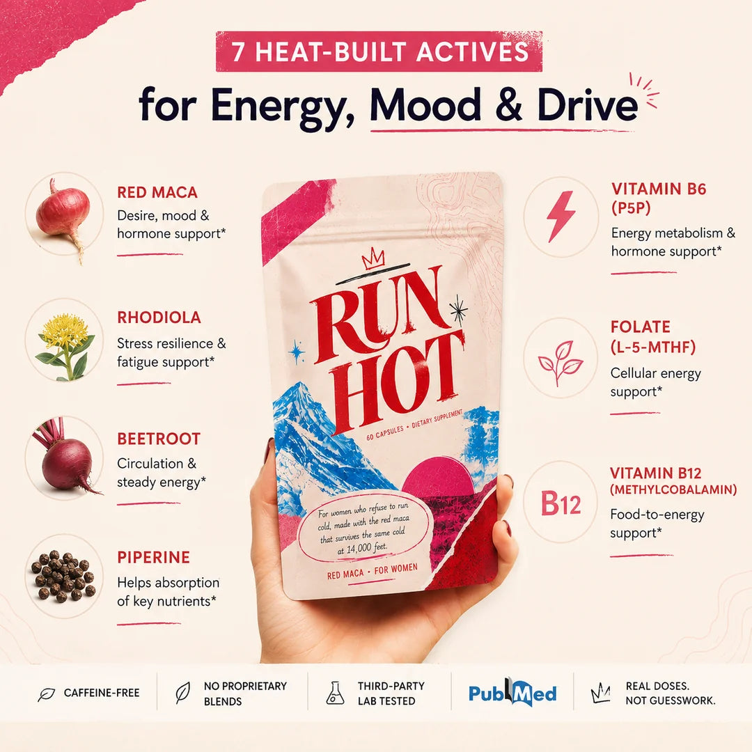 Run Hot red maca pouch view 3