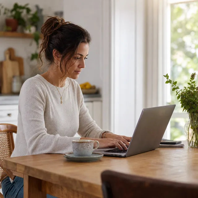 Busy woman who takes Run Hot red maca for all-day energy
