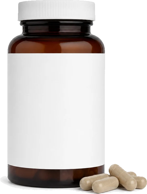 A beef-organ capsule bottle with an undisclosed proprietary blend